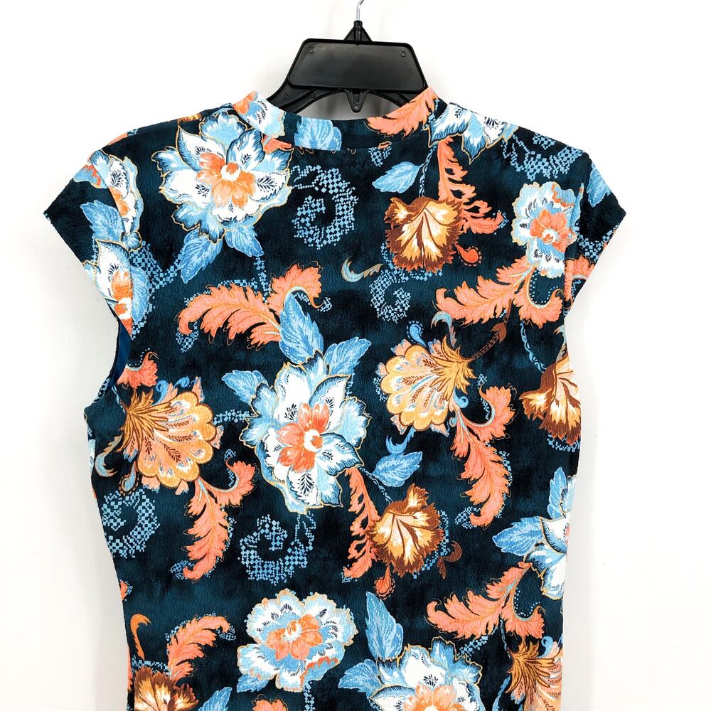 SEAFOLLY Spring Festival Zip Front One Piece Swimsuit US 12 Navy Blue Floral NWT - Picture 10 of 13